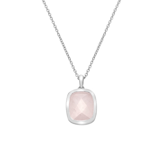 Hot Diamonds Sterling Silver Rose Quartz  Pendant Necklace DP1115