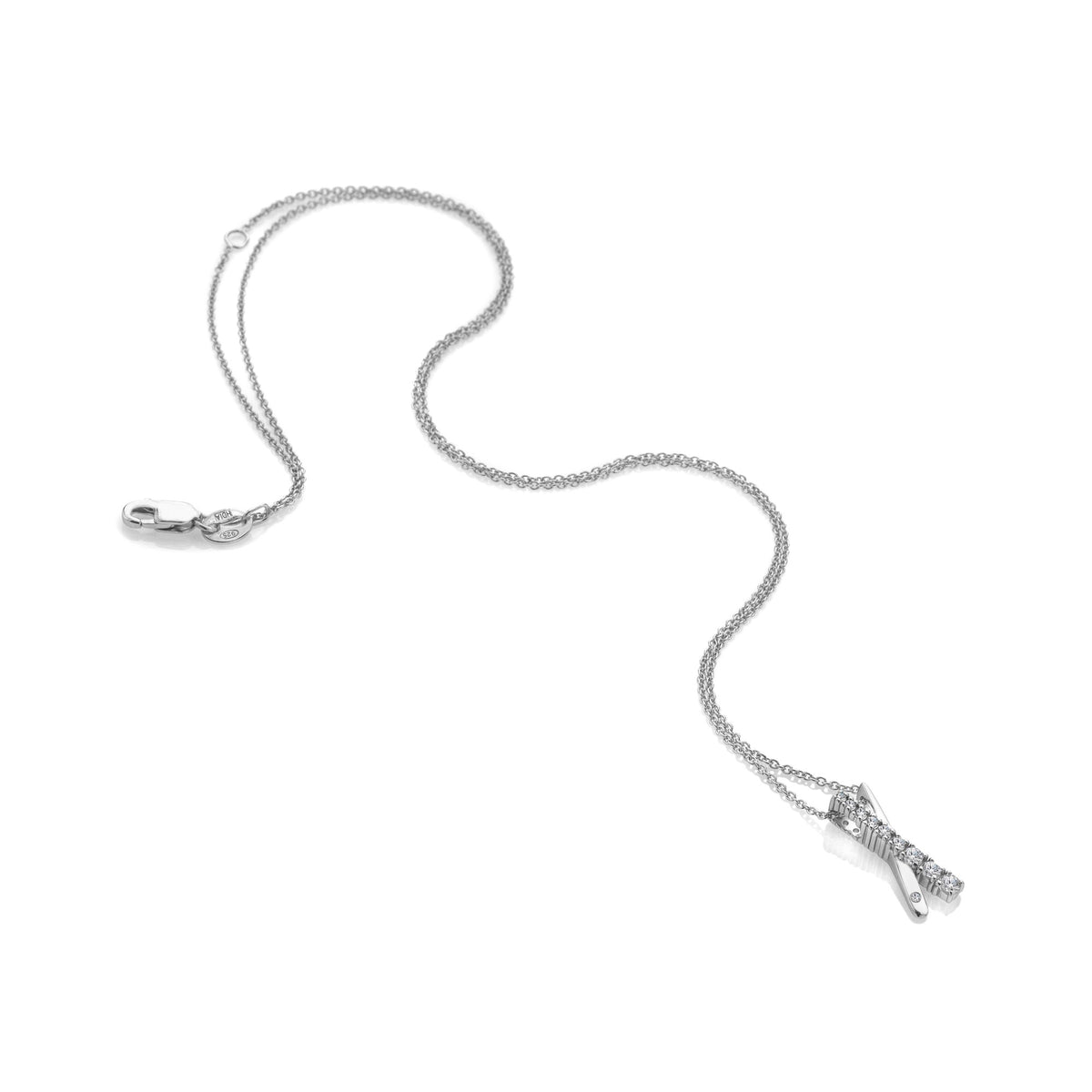 Hot Diamonds Ladies White Topaz Crossover Pendant DP1116 Chain