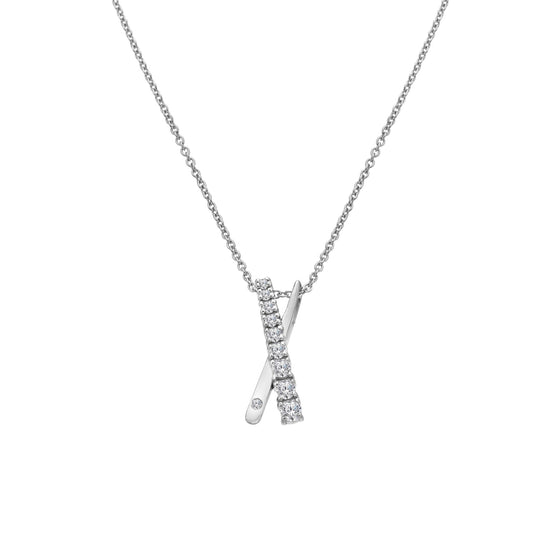 Hot Diamonds Ladies White Topaz Crossover Pendant DP1116 Main
