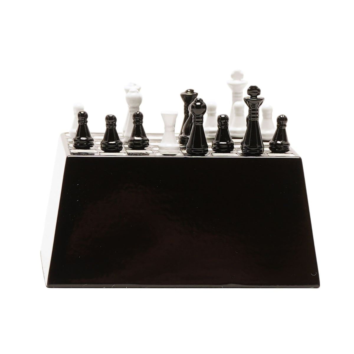 9529 Battery Operated Miniature Desk Clock - Chess Board by Widdop Back