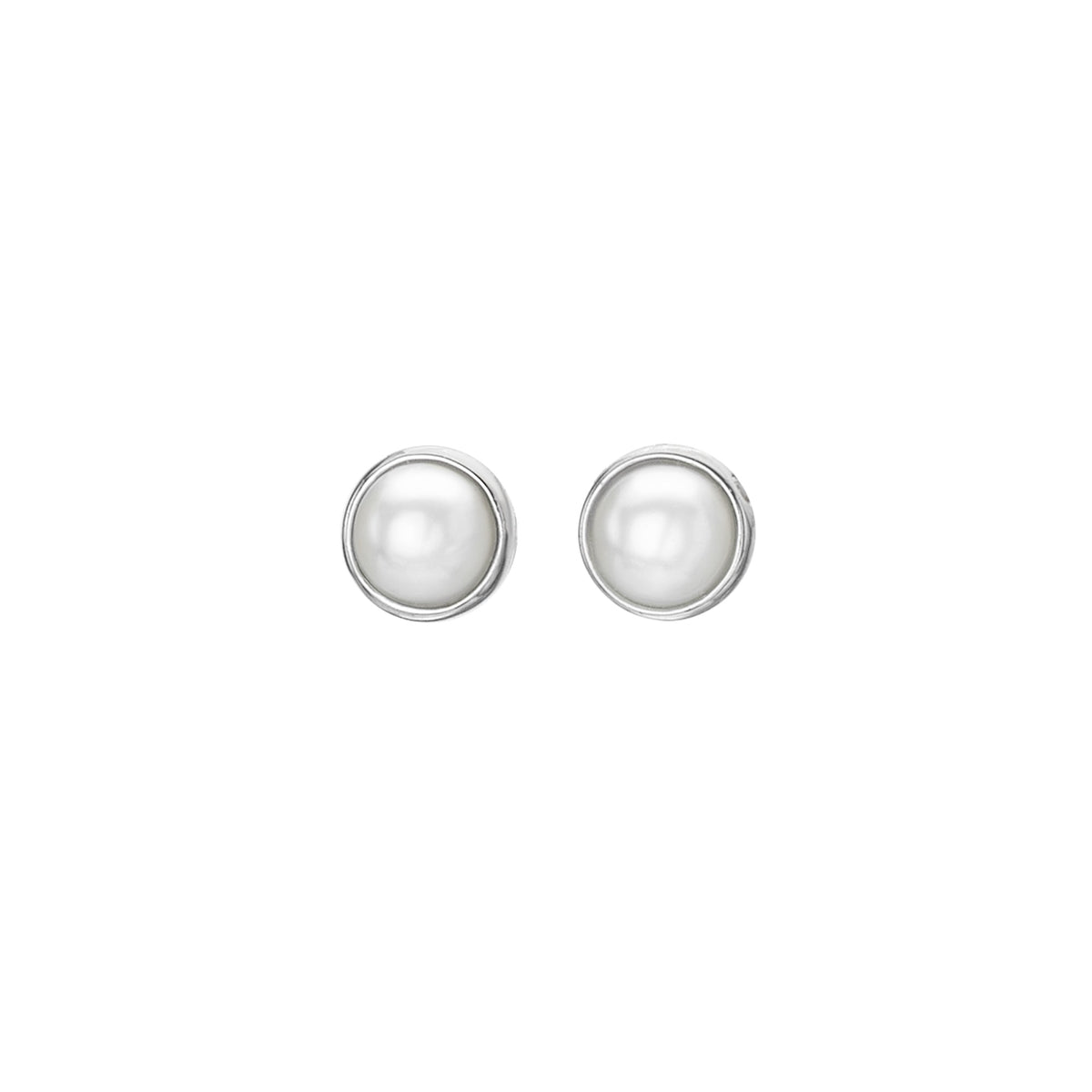 DE712 Hot Diamonds Sterling Silver Ladies Amulets Freshwater Pearl and Diamond Stud Earrings