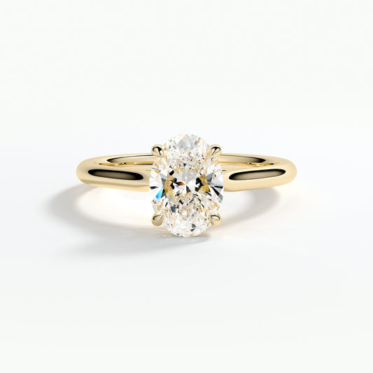 Ladies 18ct Yellow Gold Lab Grown 2.01ct Diamond Single Stone Ring