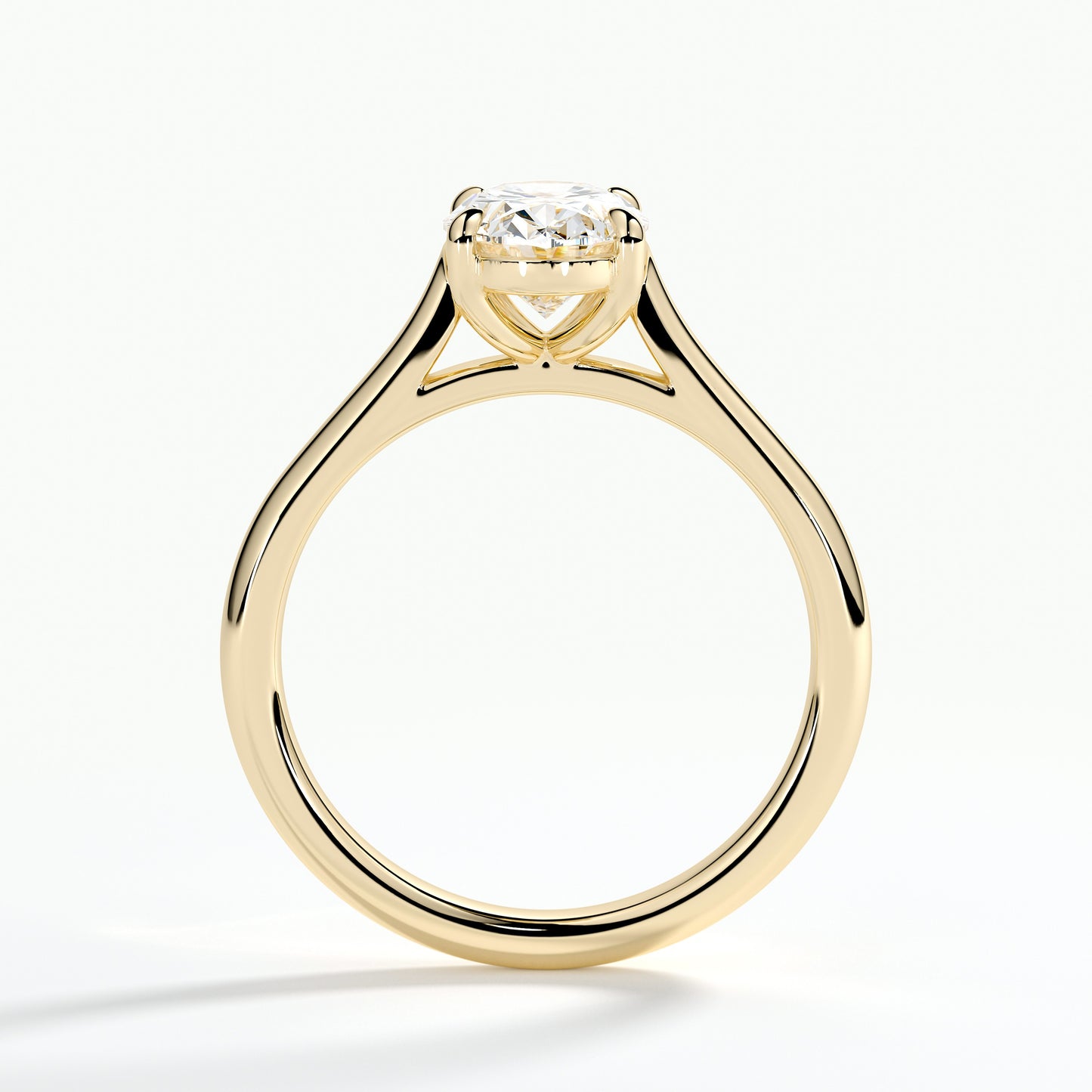 Ladies 18ct Yellow Gold Lab Grown 2.01ct Diamond Single Stone Ring