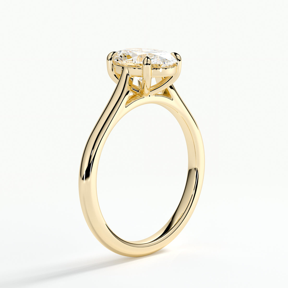 Ladies 18ct Yellow Gold Lab Grown 2.01ct Diamond Single Stone Ring